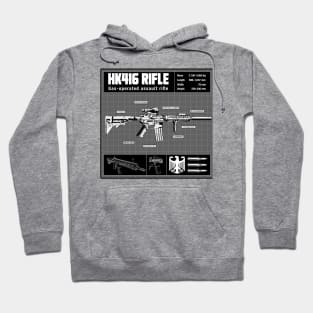 HK416 RIFLE DIAGRAM Hoodie